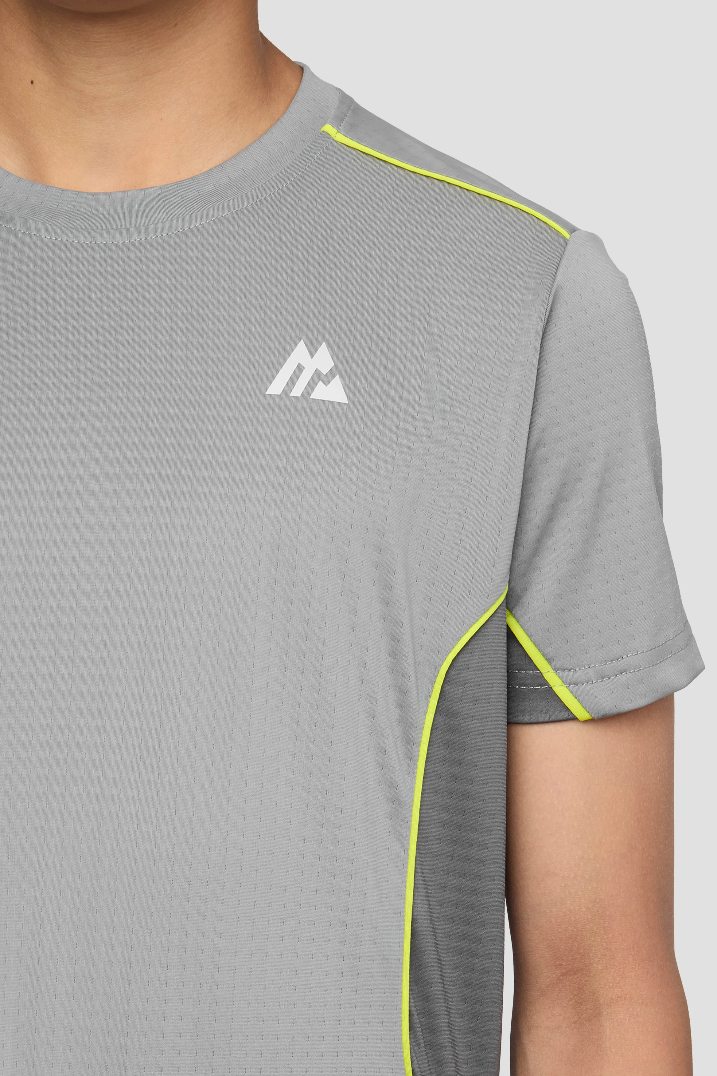 Boys Chroma T-Shirt - Platinum Grey/Cement Grey/Electric Lime - Image 3