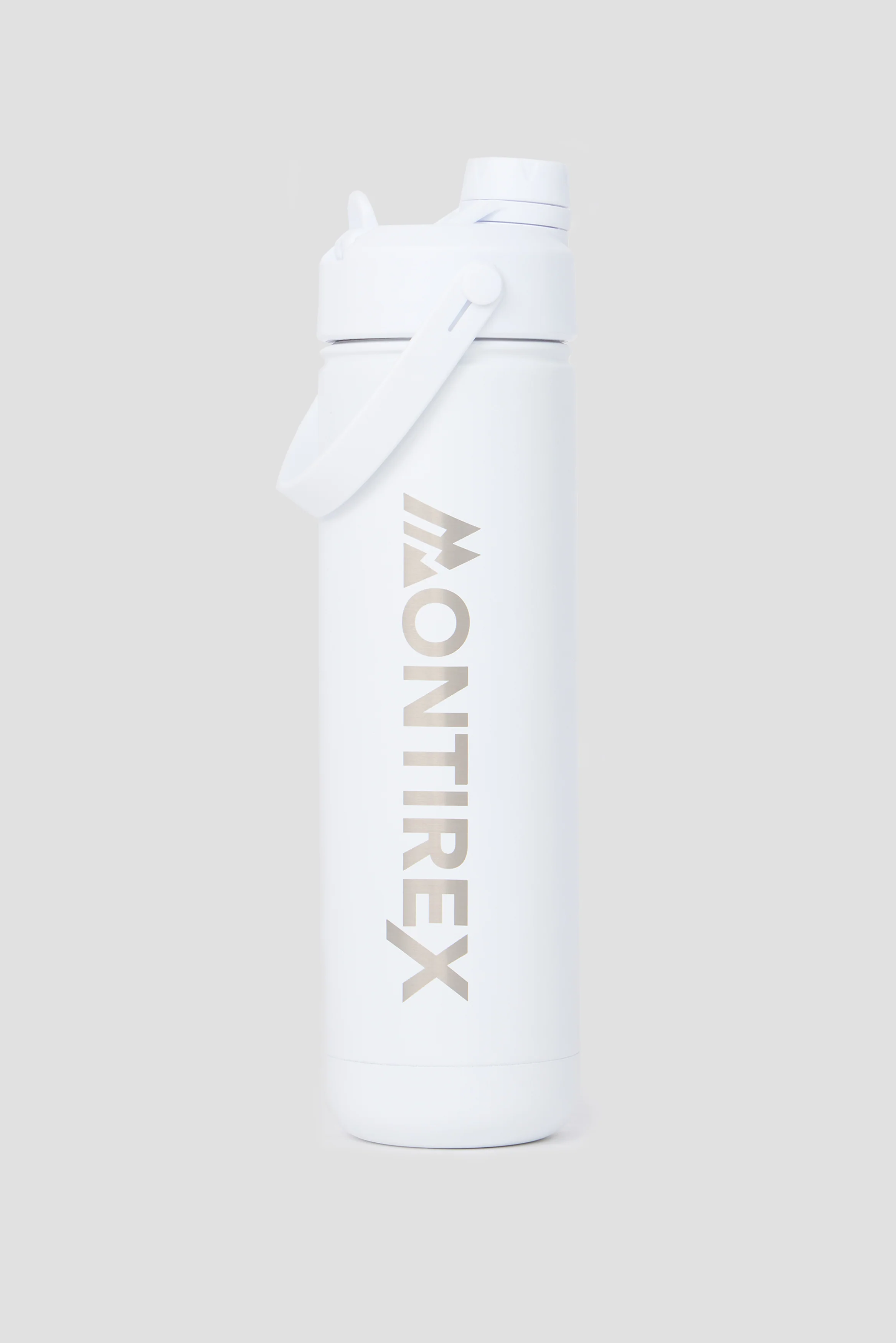 Dual Sip/Straw Metal Bottle - White - Image 2