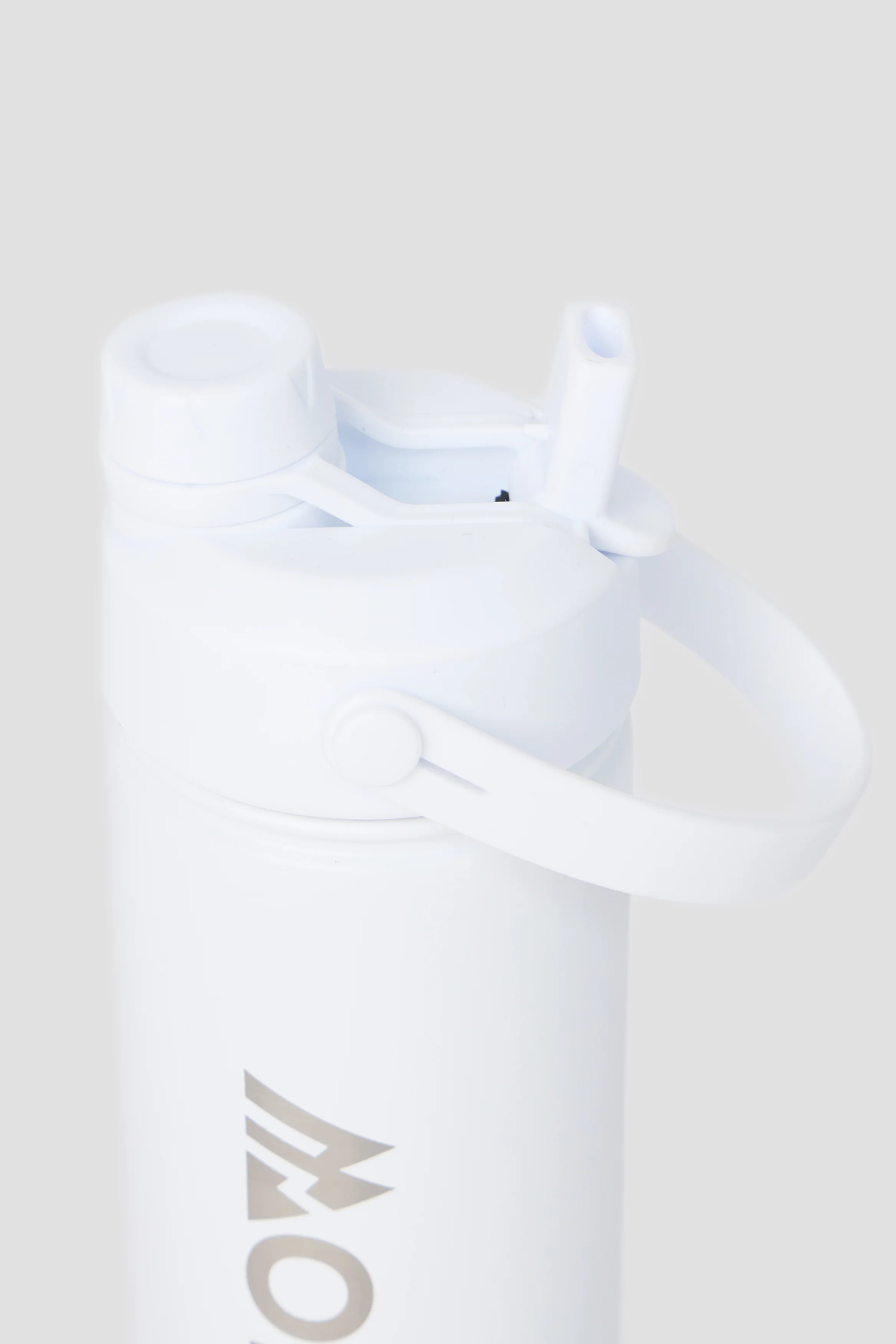 Dual Sip/Straw Metal Bottle - White - Image 3