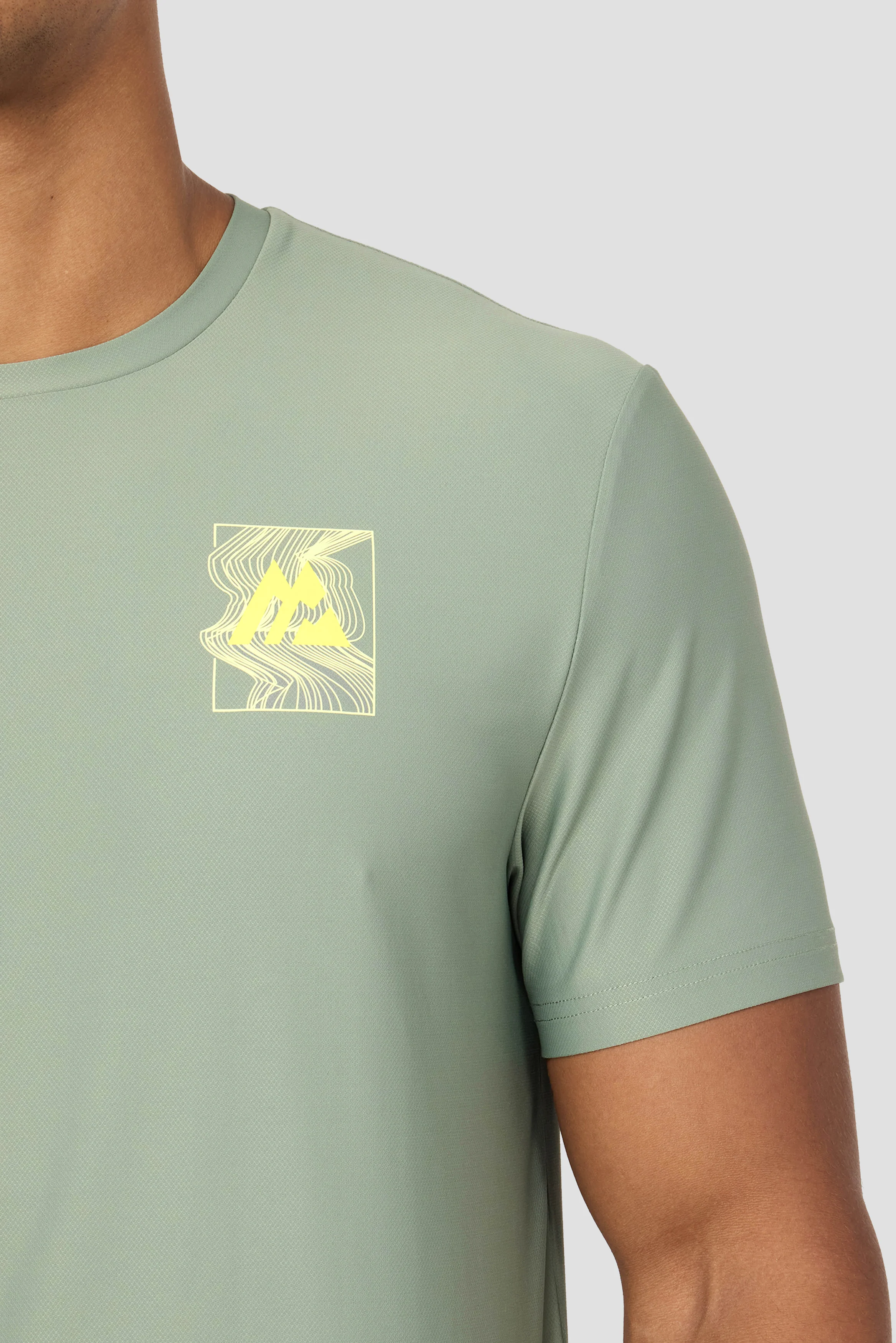 Frequency T-Shirt - Green Slate/Citrus - Image 3