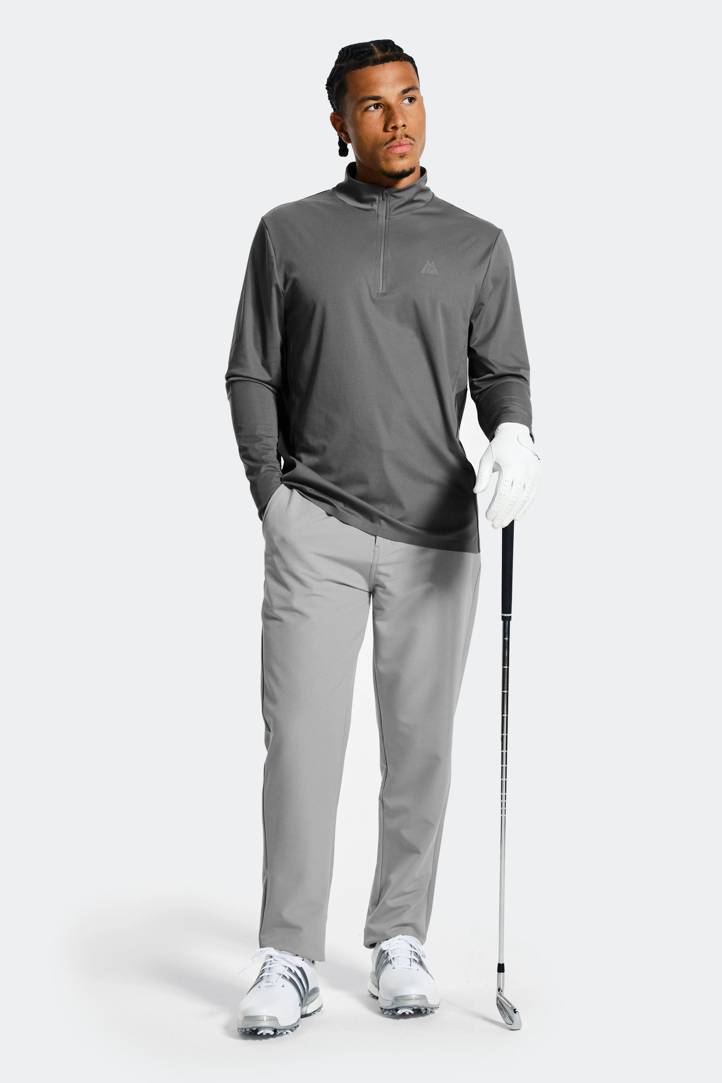 Golf 1/4 Zip - Cement Grey/Asphalt - Image 6