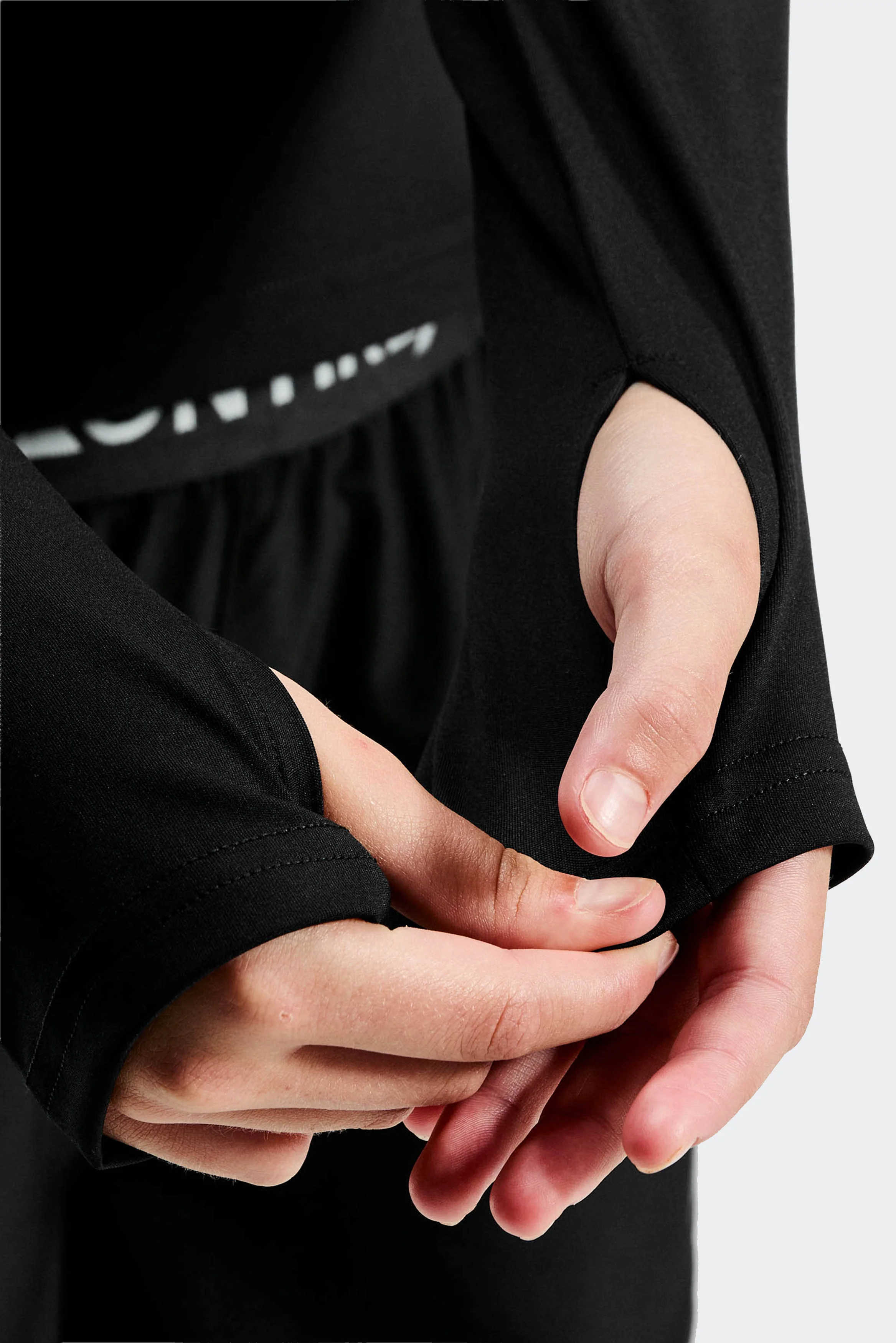 Girls Icon 1/4 Zip - Black - Image 4