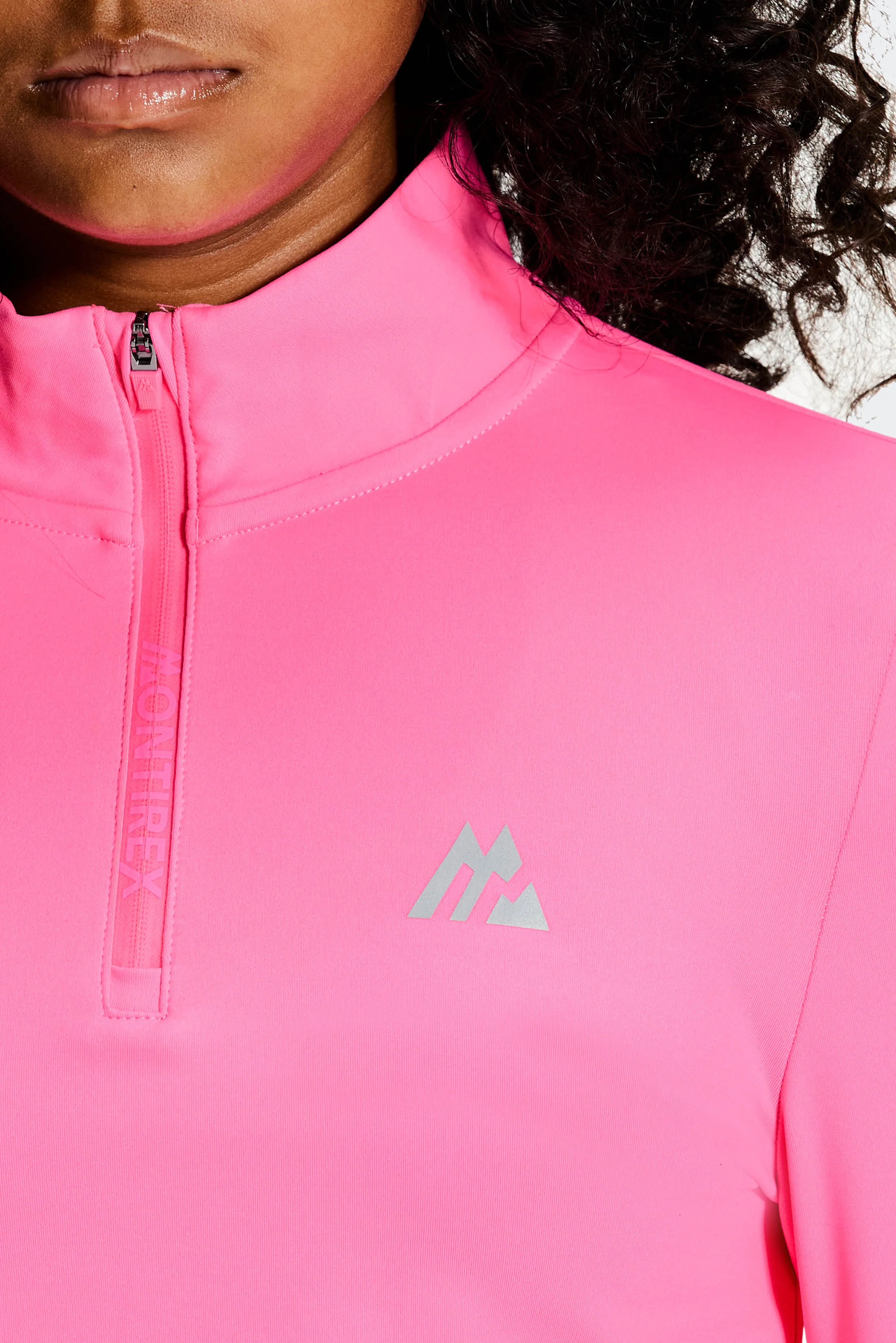 Girls Icon 1/4 Zip - Fuschia - Image 3