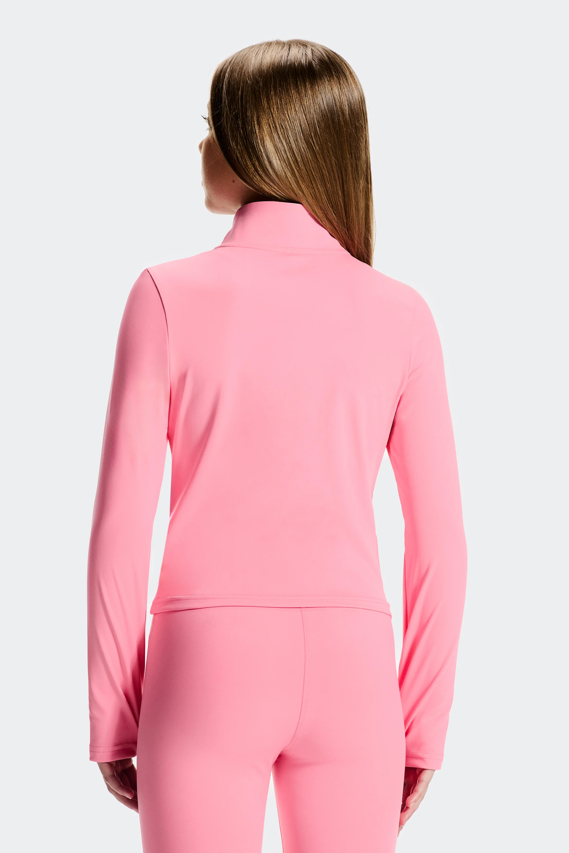 Girls Icon 1/4 Zip - Sweet Pink - Image 2