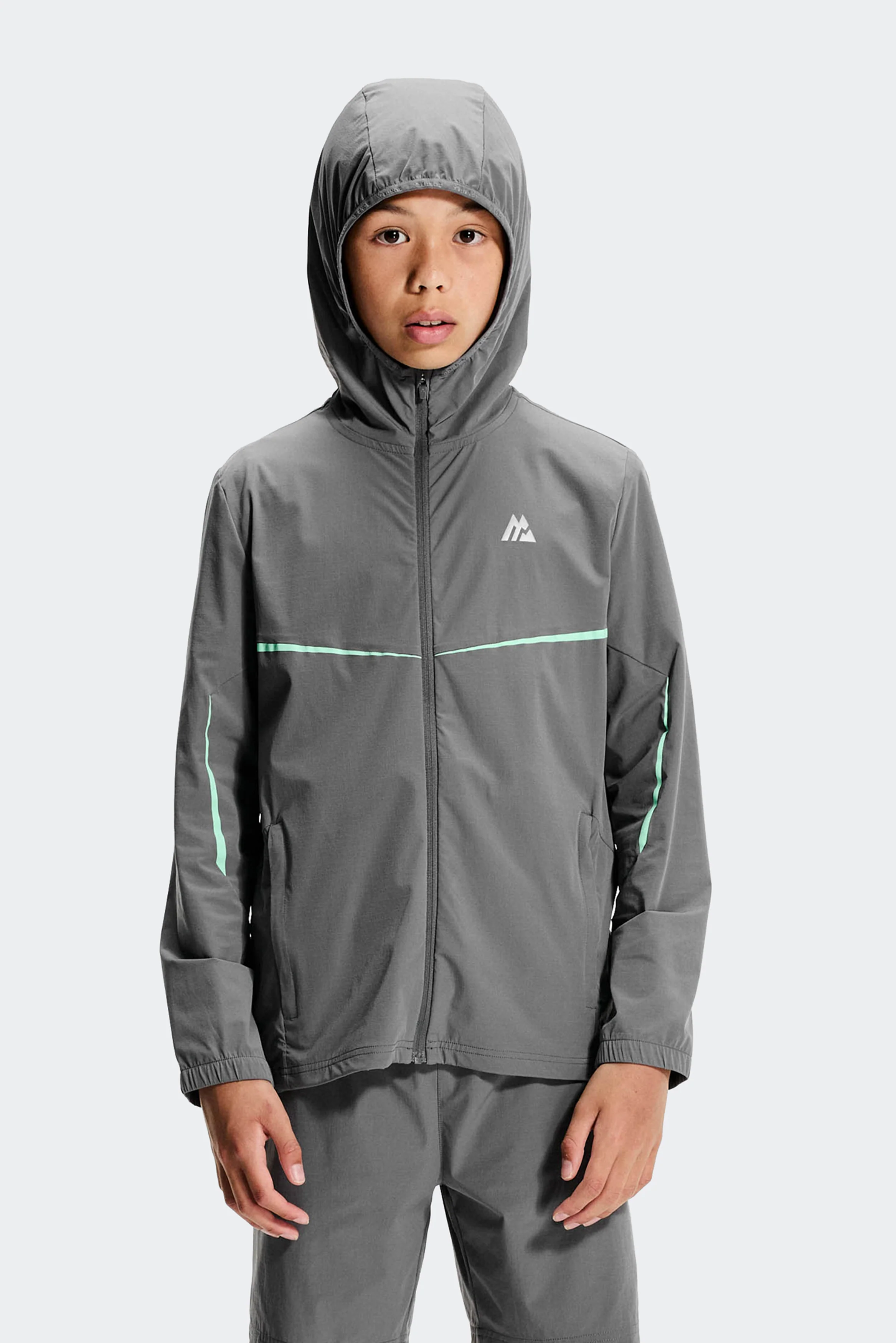 Boys Ignite Windbreaker - Cement Grey/Duck Egg - Image 4