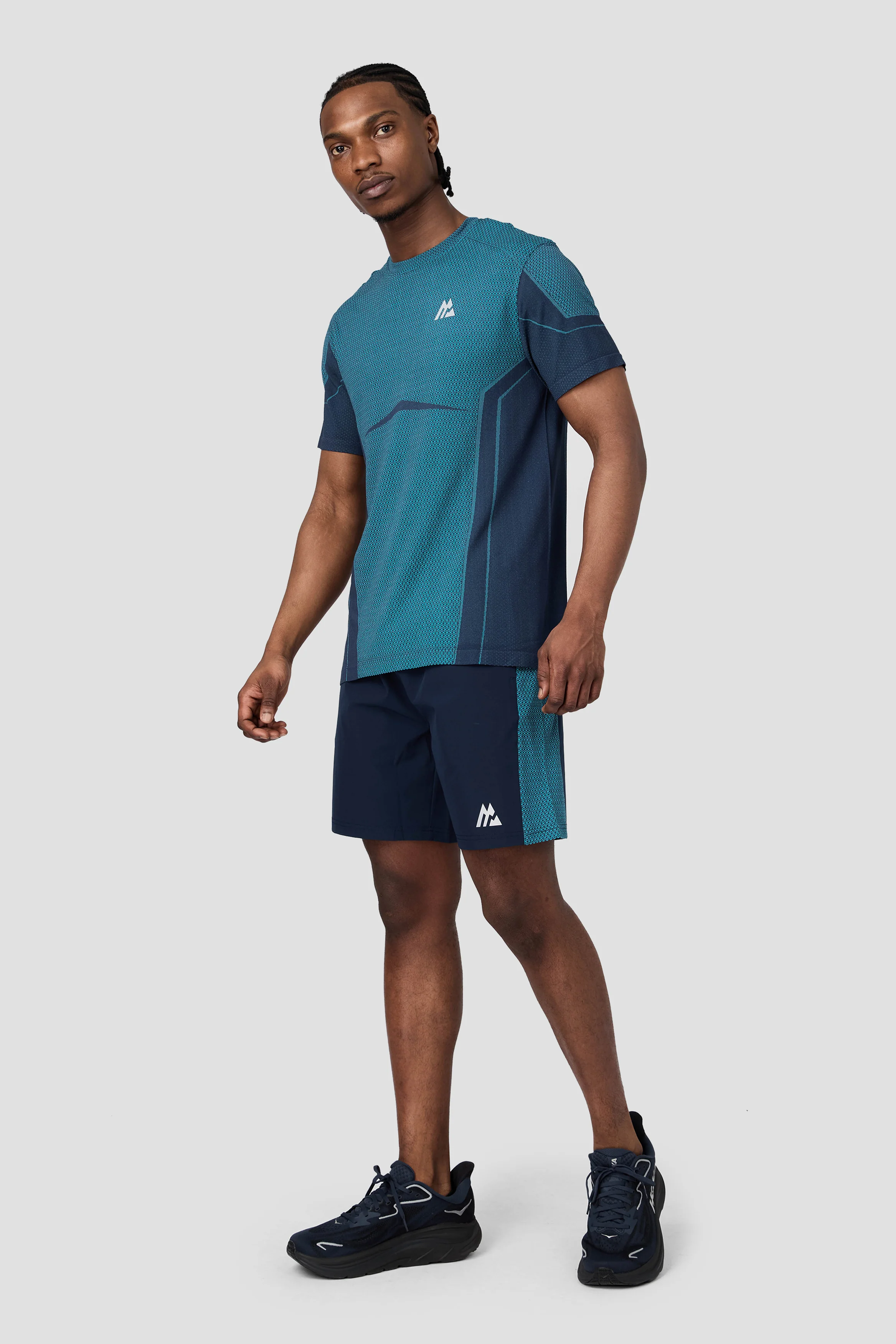 Pulse Seamless T-Shirt - Midnight Blue/Vivid Aqua - Image 5