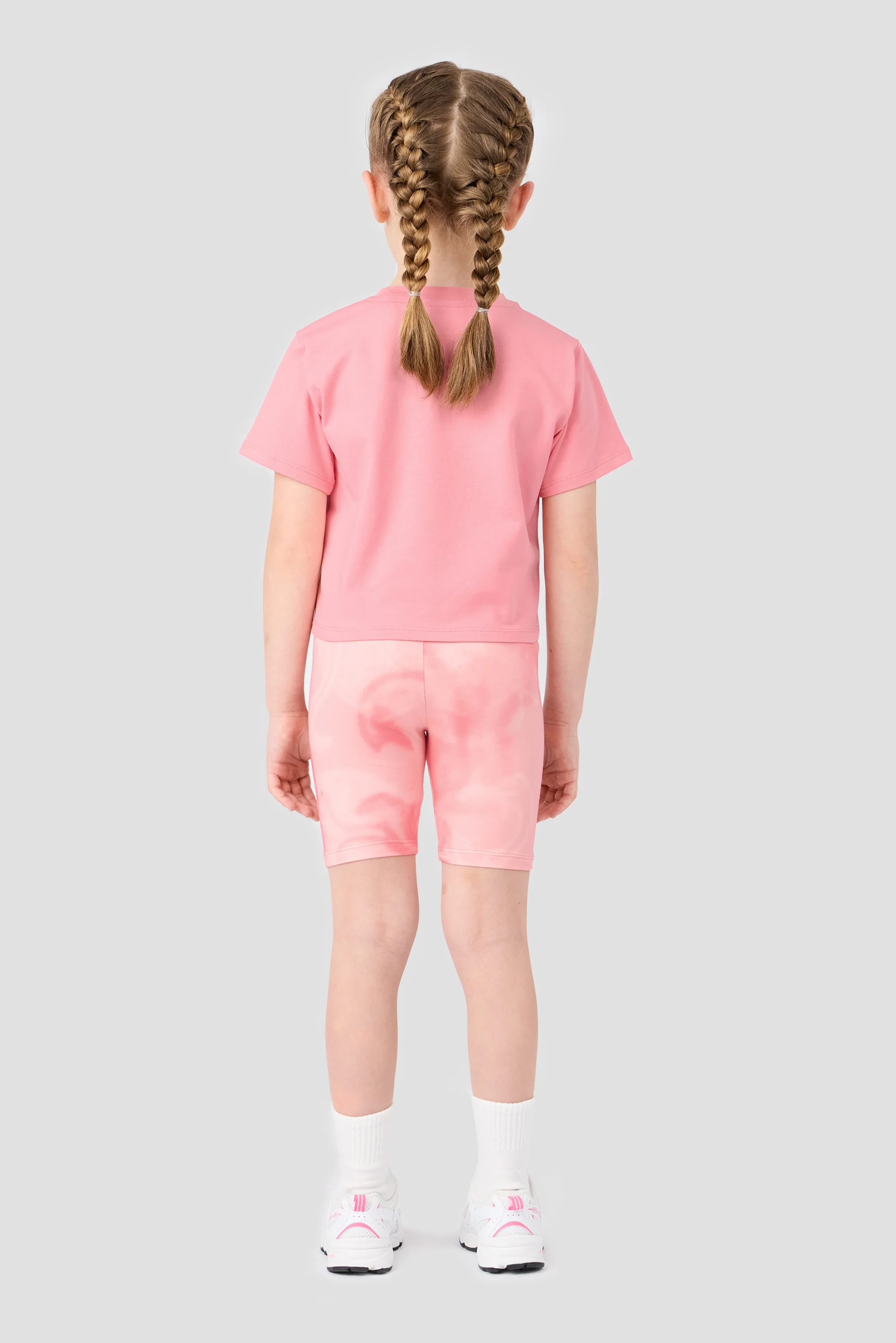 Infant Girl's Swirl T-Shirt/Cycling Short Set - Sweet Pink/Ballet - Image 2