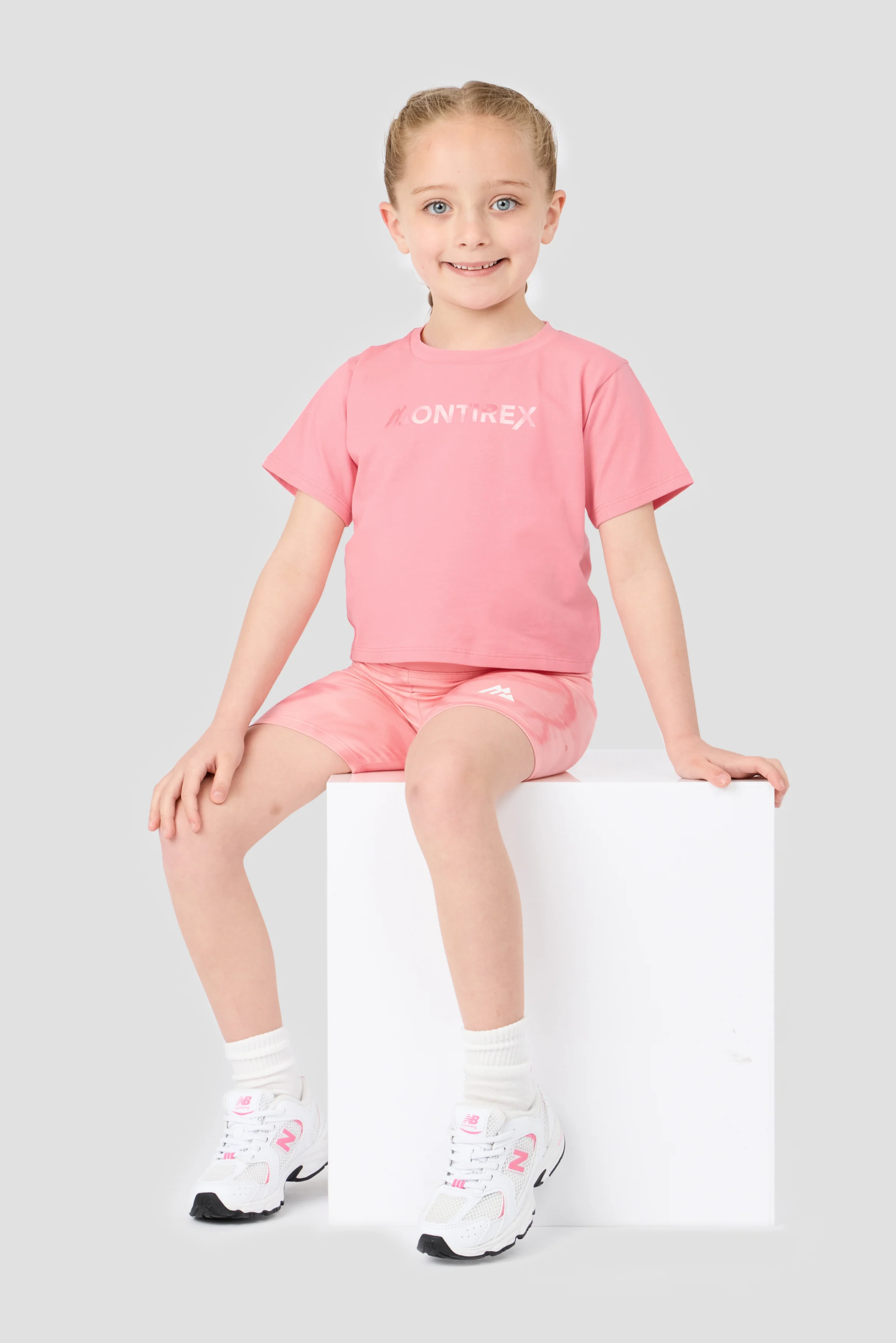 Infant Girl's Swirl T-Shirt/Cycling Short Set - Sweet Pink/Ballet - Image 3