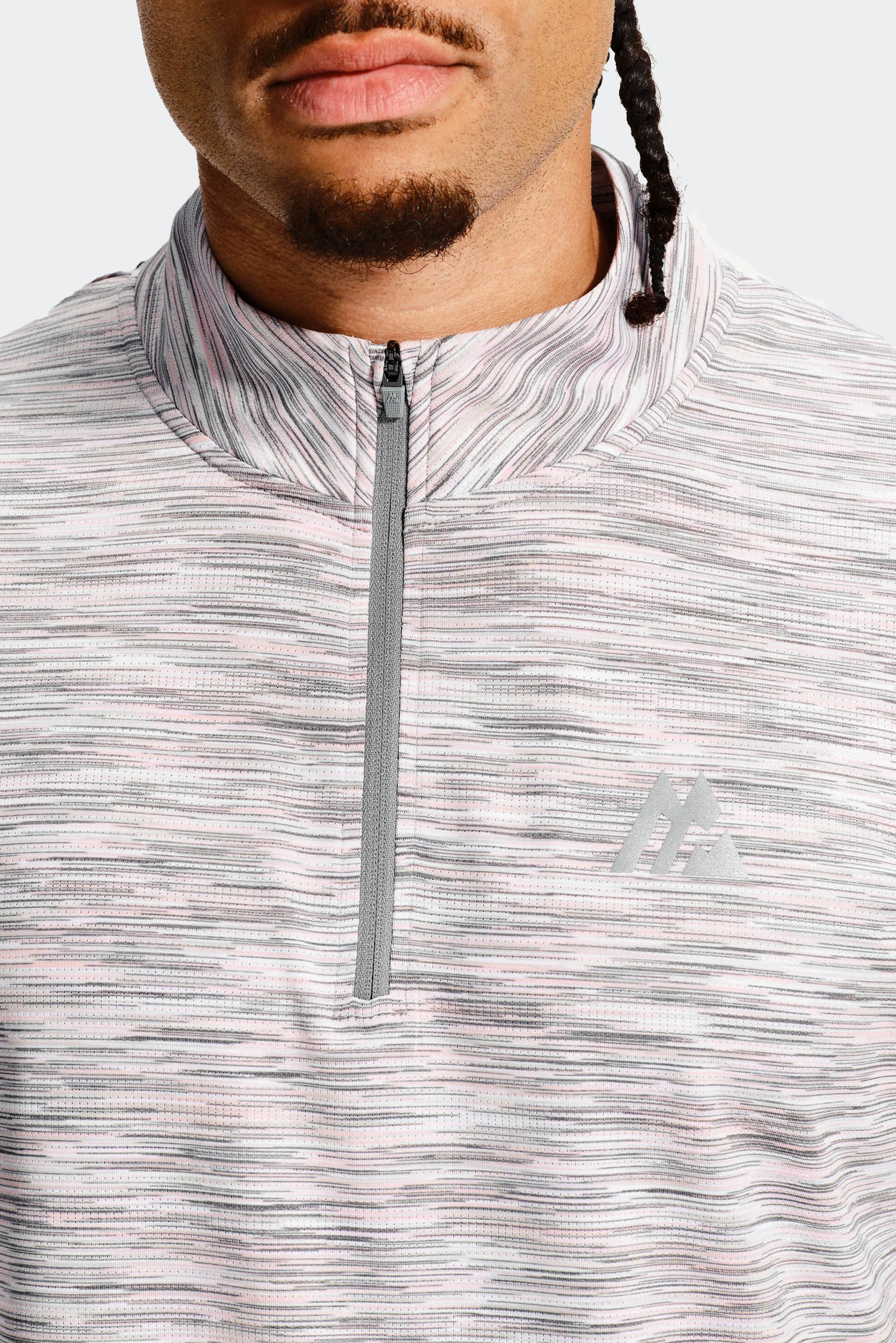 Trail 1/4 Zip - Grey/Pink - Image 3