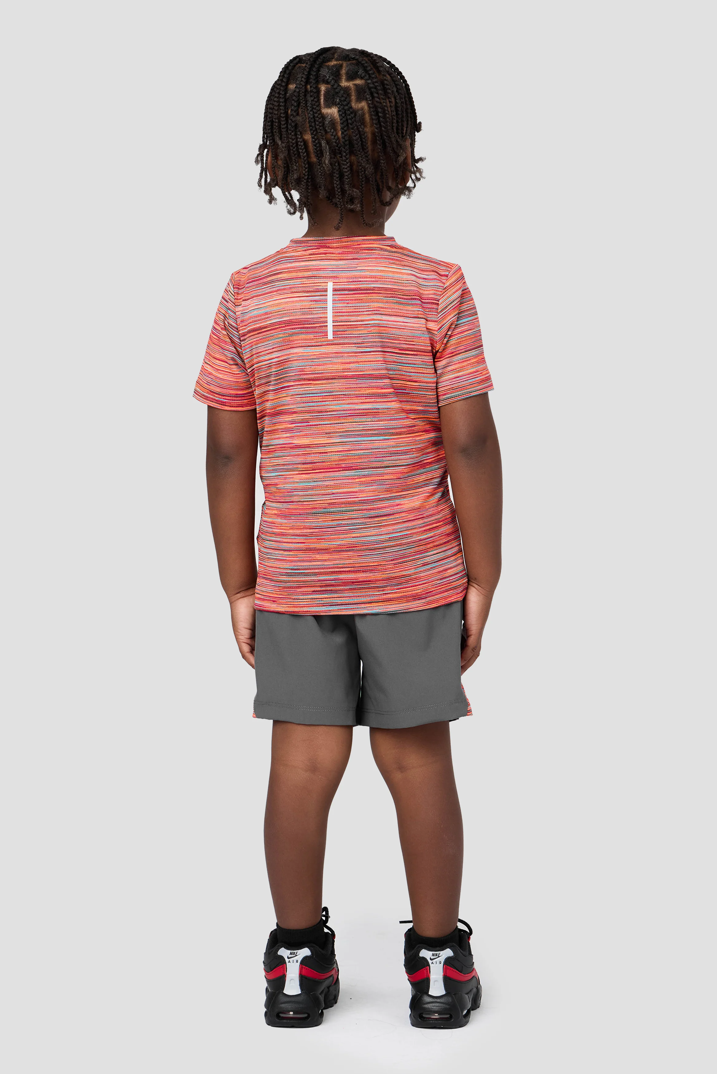 Infant Boy's Trail T-Shirt/Short Set - Orange/Sky/Cherry/Grey - Image 2