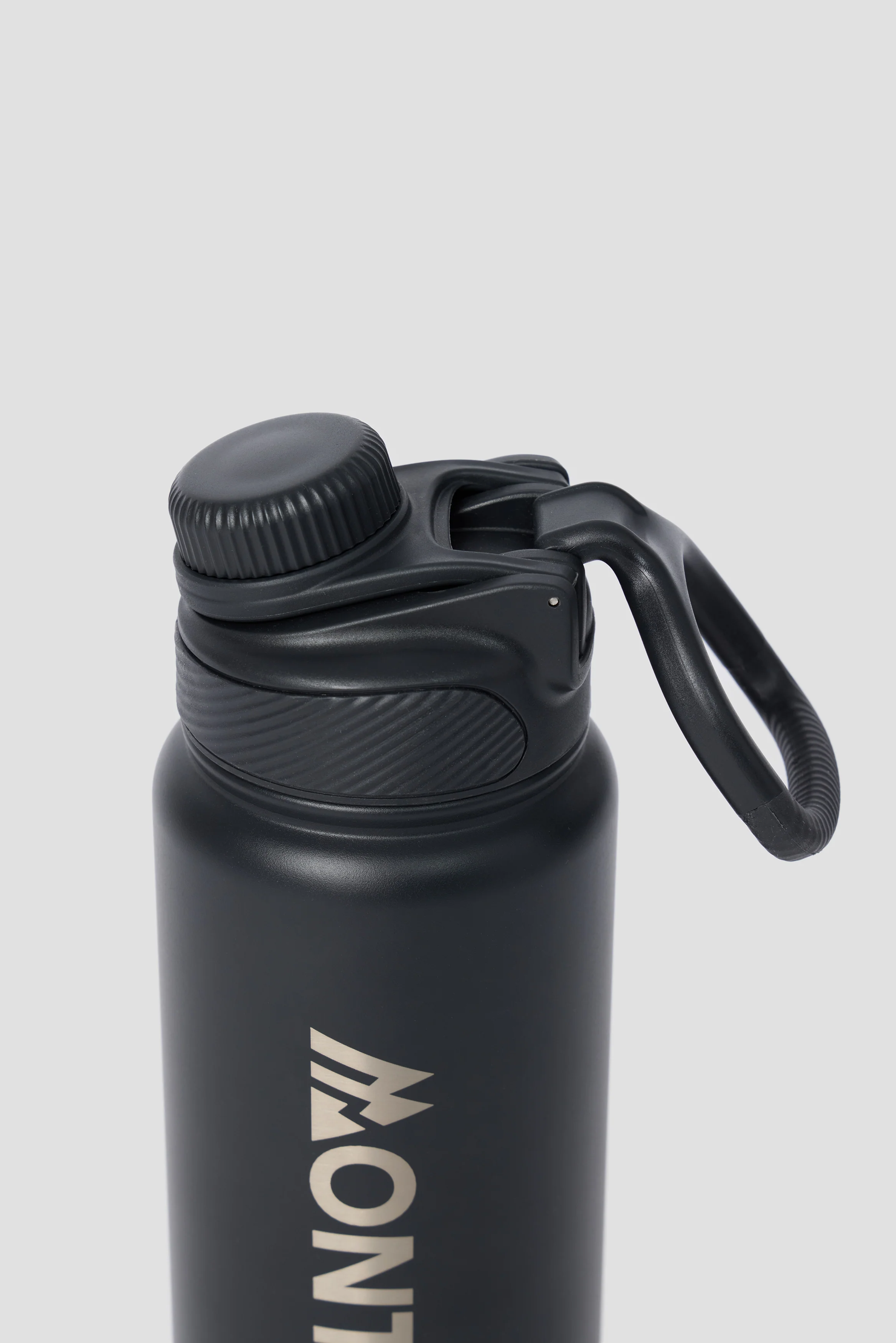 Large Mono Steel Metal Bottle - Black - Image 3